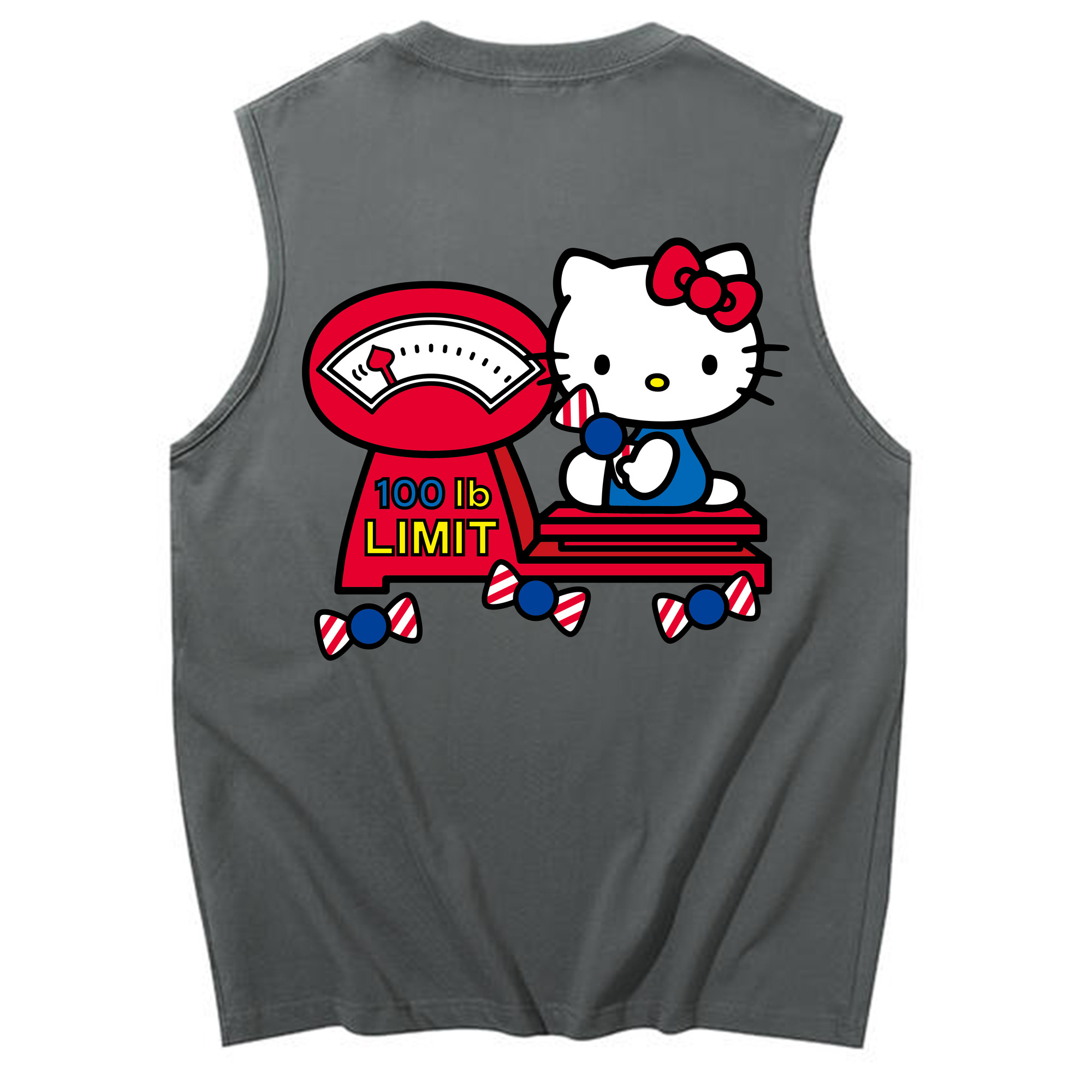 （画像用） Hello Kitty ハローキティ コットン100％タンクトップ（背面プリント）